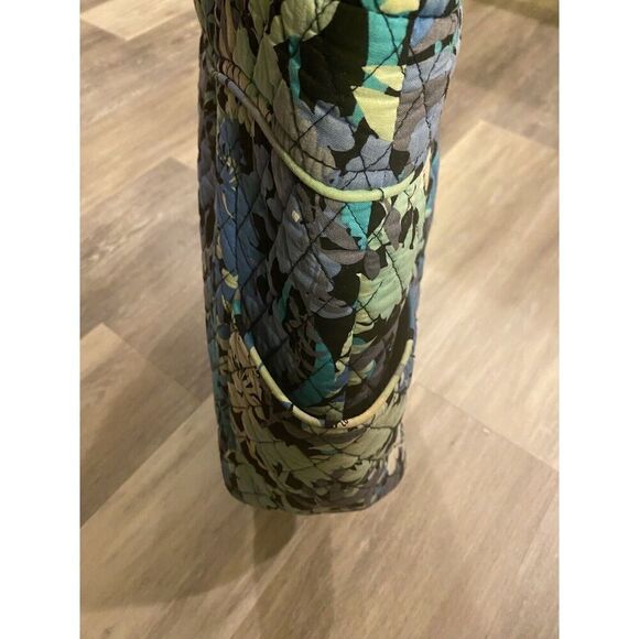 Vera Bradley-CAMO FLORAL-Pleated Tote Quilted Cotton Travel Designer Bag - Picture 6 of 16